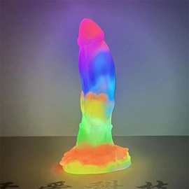 YOCY2117 Glow in Dark Luminous Dildo Colorful Knot Penis for Female Masturbator