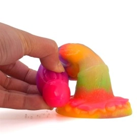 YOCY2117 Glow in Dark Luminous Dildo Colorful Knot Penis for Female Masturbator