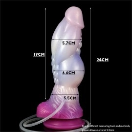 Sale Yocy Huge Knot Animal Water Spay Penis Ejaculating Dildos Silicone Fantasy Cock
