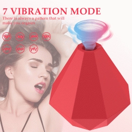 Diamond Shape Clitoral Sucking Vibrator Silicone Sex Toys for Woman